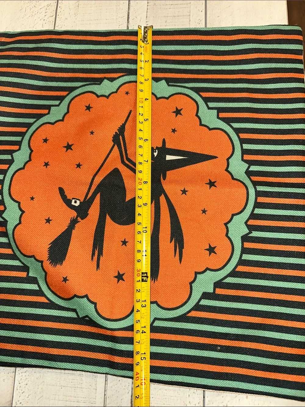 Halloween Witch Pumpkin Orange & Black Decorative Pillow Cover
